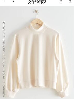 & Other Stories Cream Mock Turtleneck Sweater